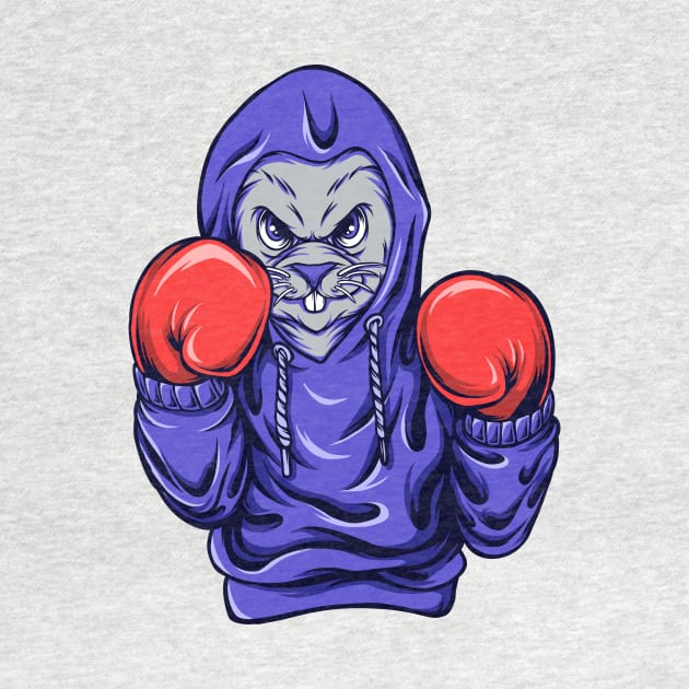 Funny Kangaroo Boxer Illustration by SLAG_Creative